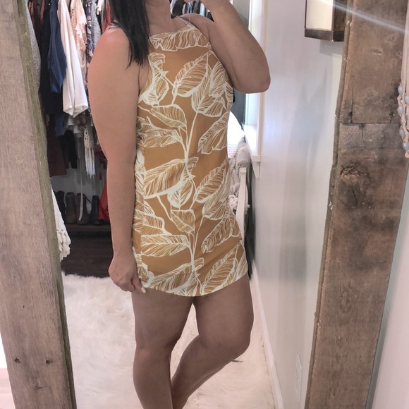 BLOOMING jelly medium gold tropical print dress - Picture 2 of 5